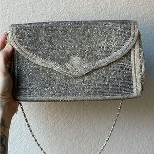 Glamorous Silver Evening Clutch
